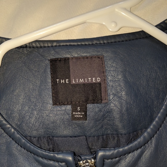 Limited Navy Leather Jacket - Picture 2 of 2